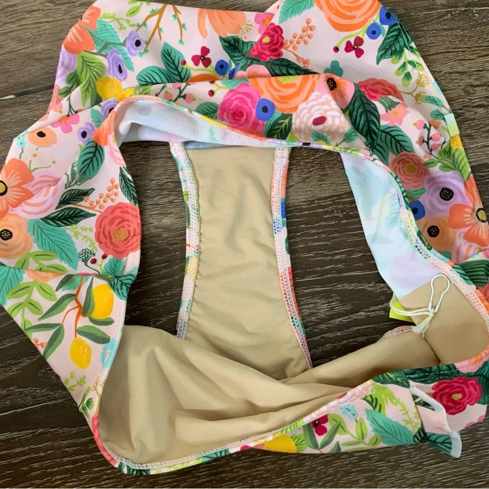 Summersalt X Rifle company pink floral oasis is ruffle bikini set 8 NWT - Picture 5 of 11